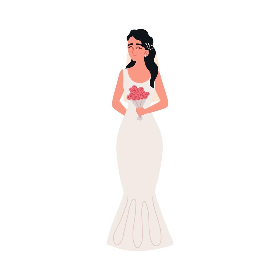 bride character wedding vector