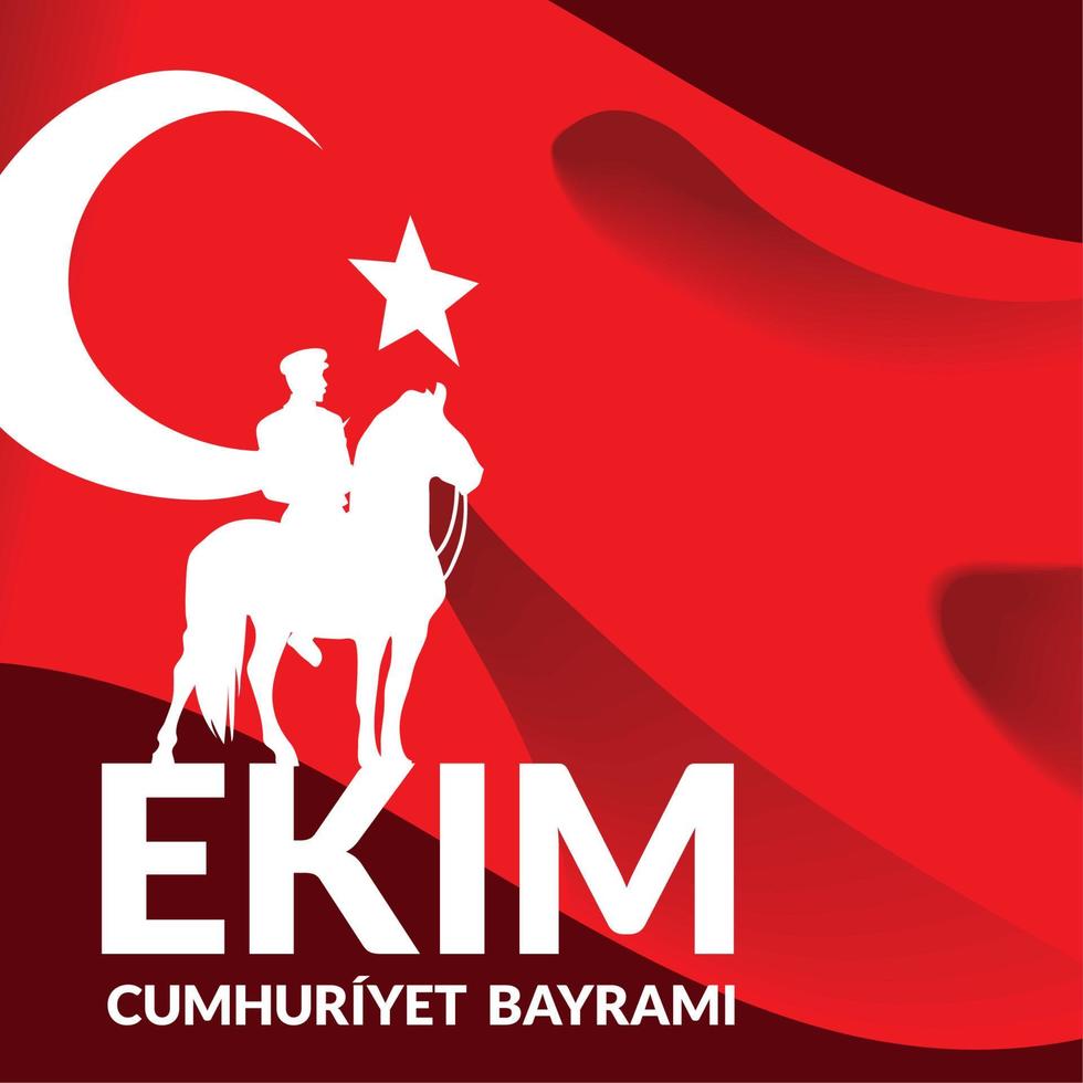 Ekim bayrami, vector style