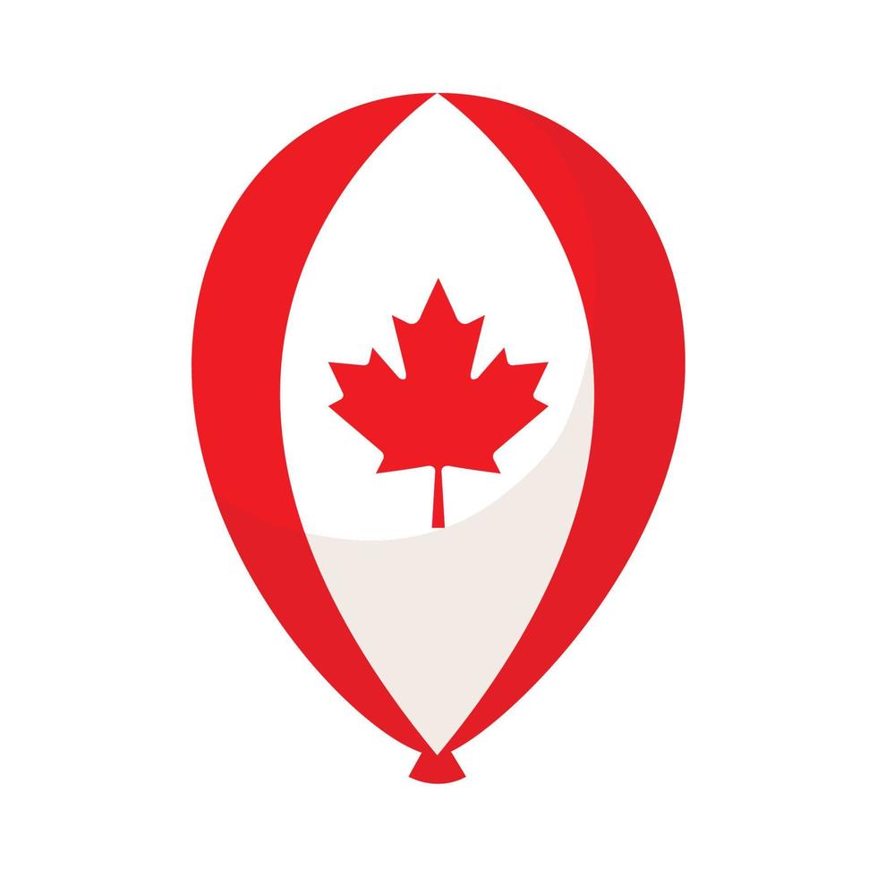 bandera del globo del día de canadá vector