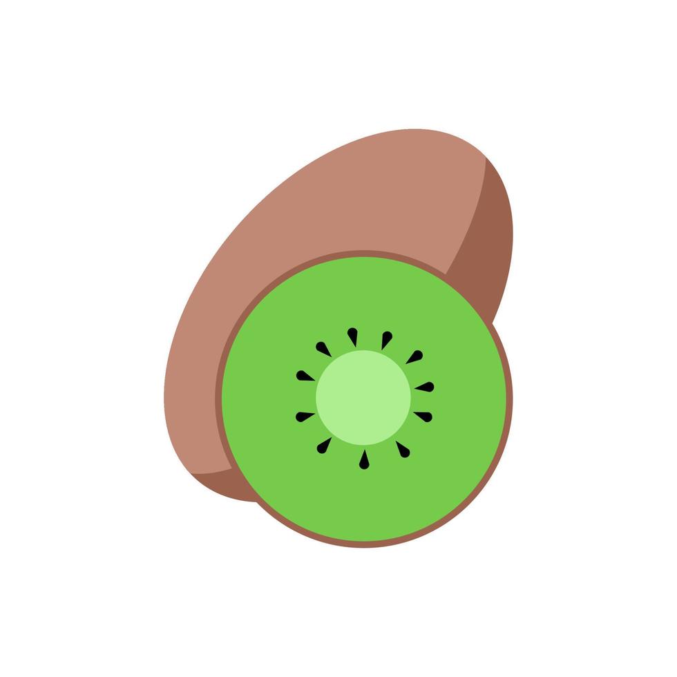 kiwi aislado sobre fondo blanco. vector