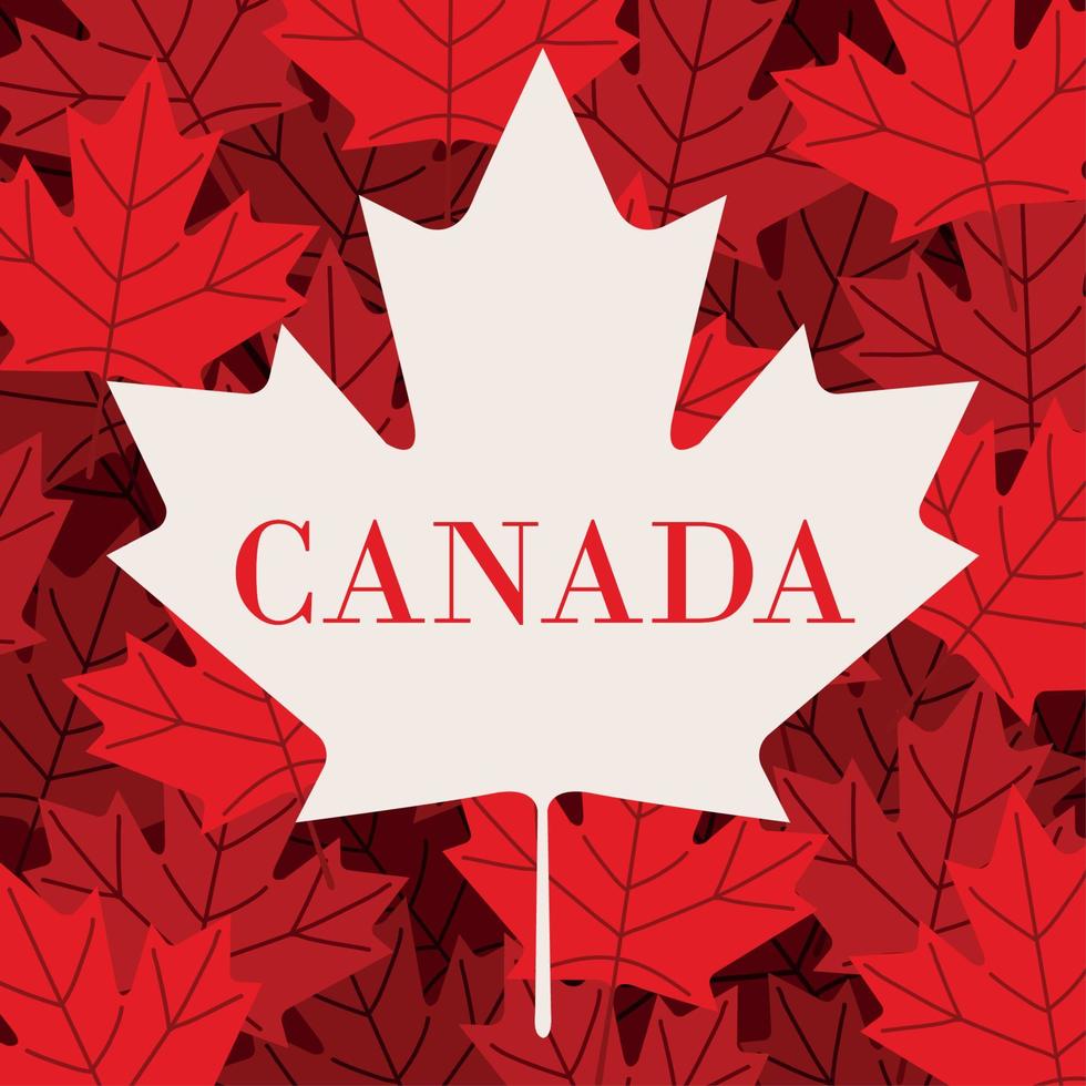 cartel del día de canadá vector