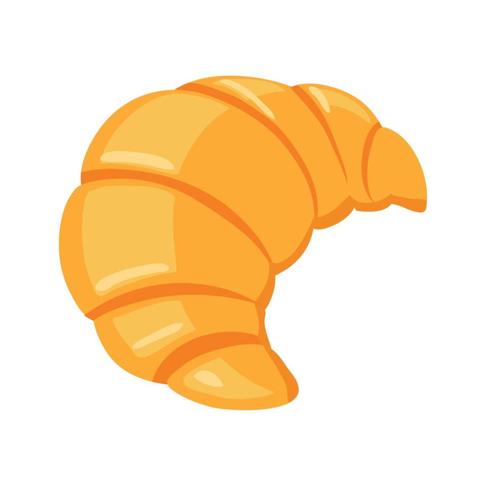 croissant flat icon vector