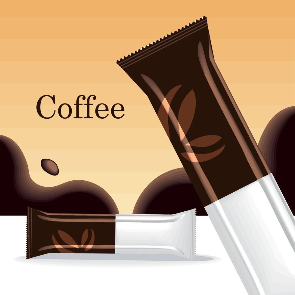 envases de barra de café y chocolate vector