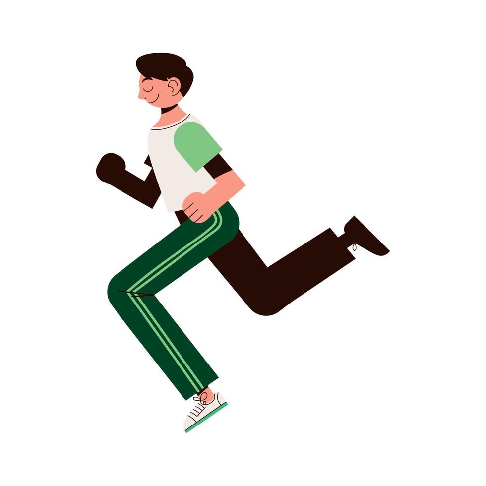 running young man vector