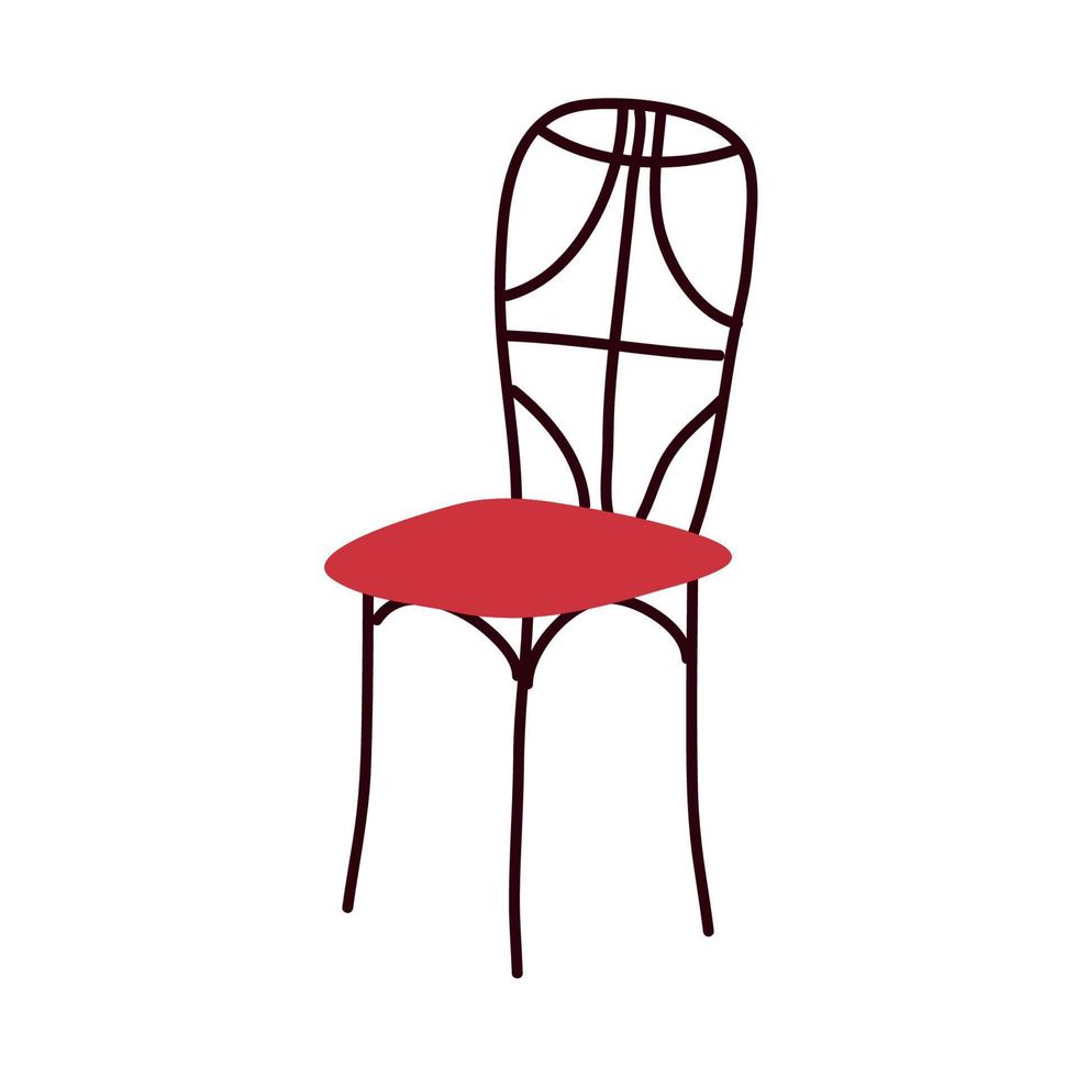 silla elegante de hierro vector
