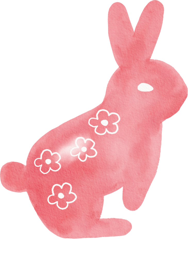 Colorful easter watercolor painted png