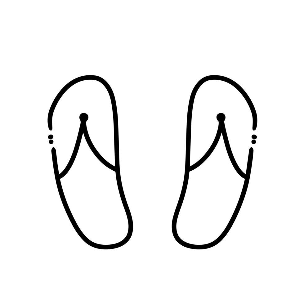 Vector illustration of slippers icon isolated on white background