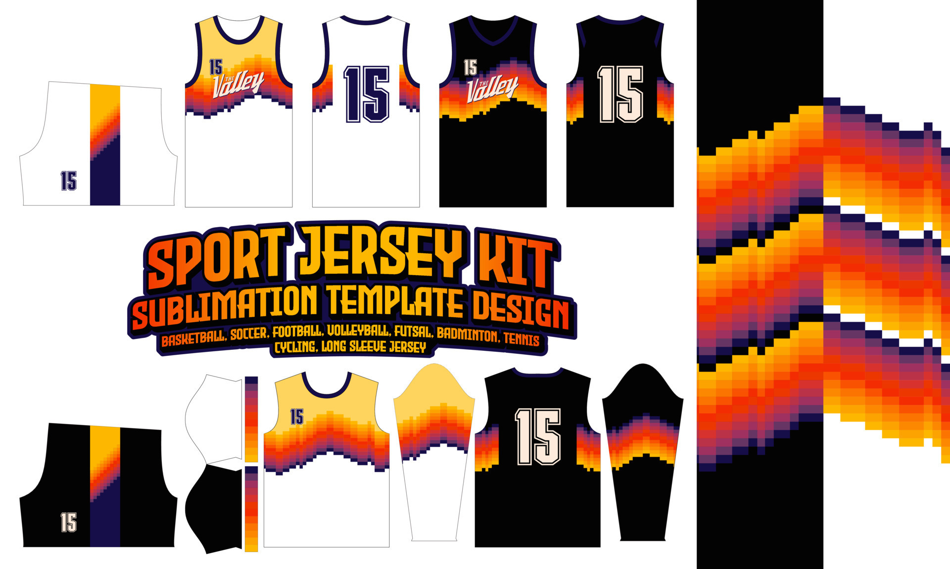 Sport Jersey Phoenix Suns Printing Design pattern Sublimation