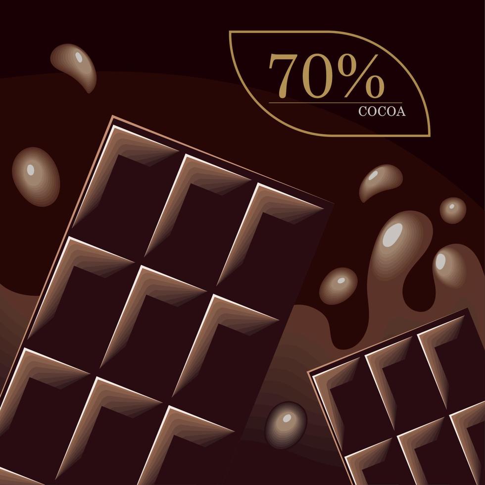 barra de chocolate cacao vector