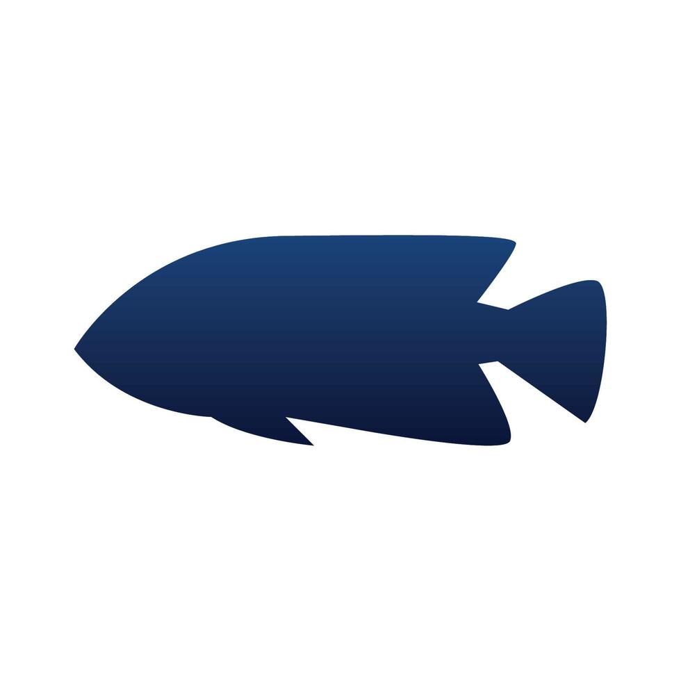 fish silhouette icon vector