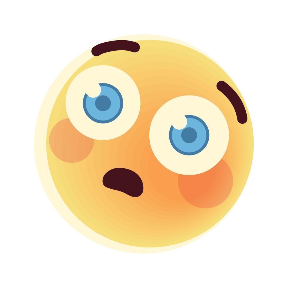 surprised emoji icon vector