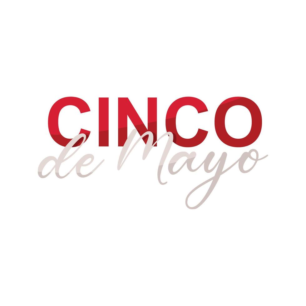 Cinco de Mayo inscription vector