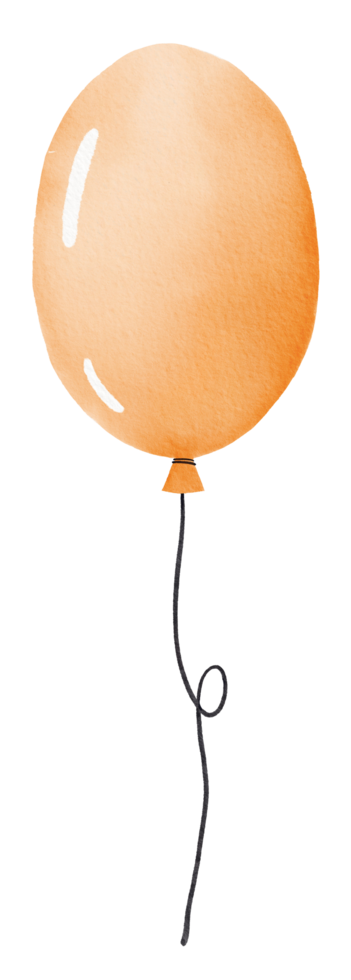 vattenfärg hand dragen färgrik ballong png