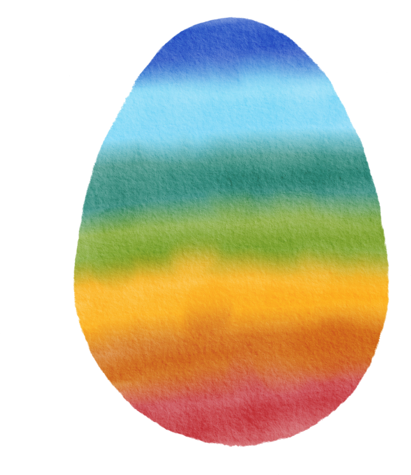 easter egg watercolor painted png