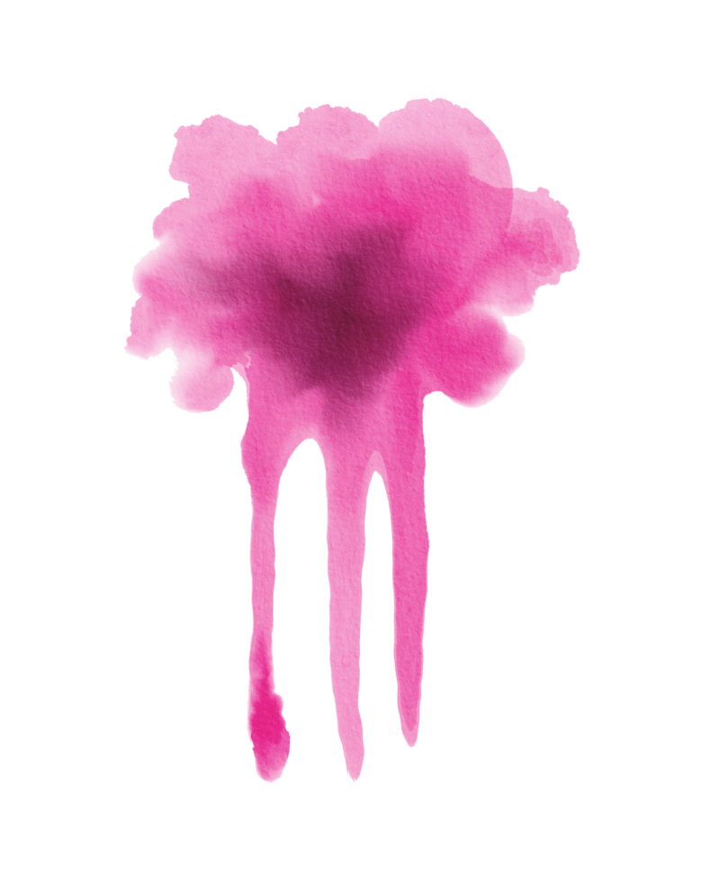 watercolor painted drip png