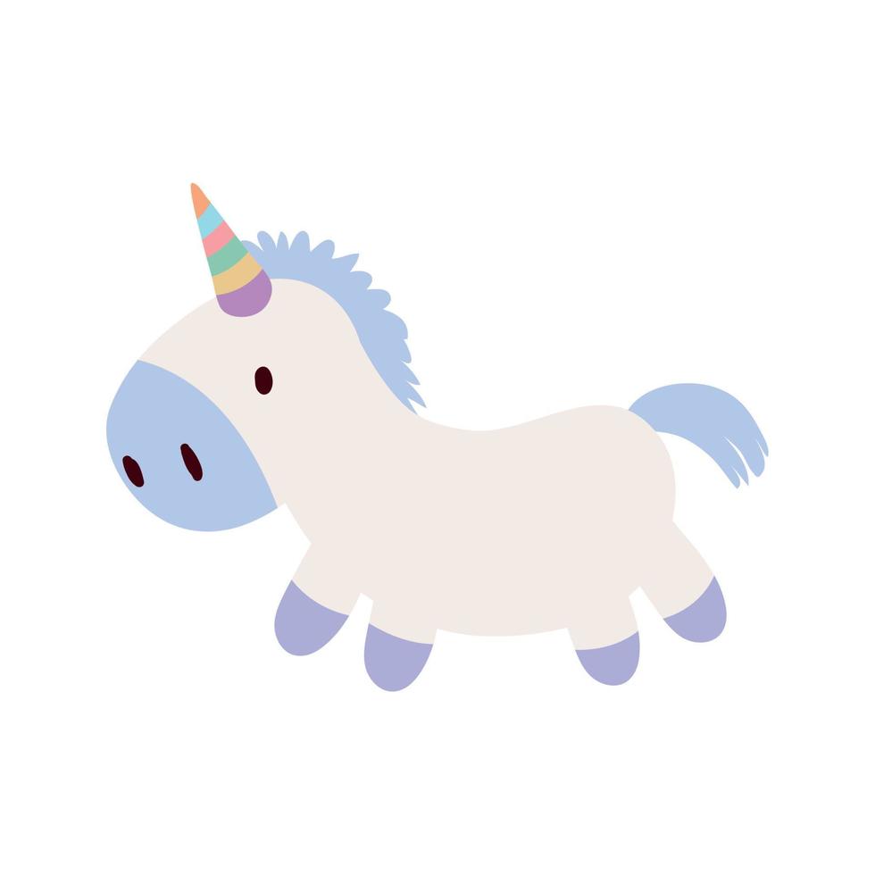 lindo juguete de unicornio vector