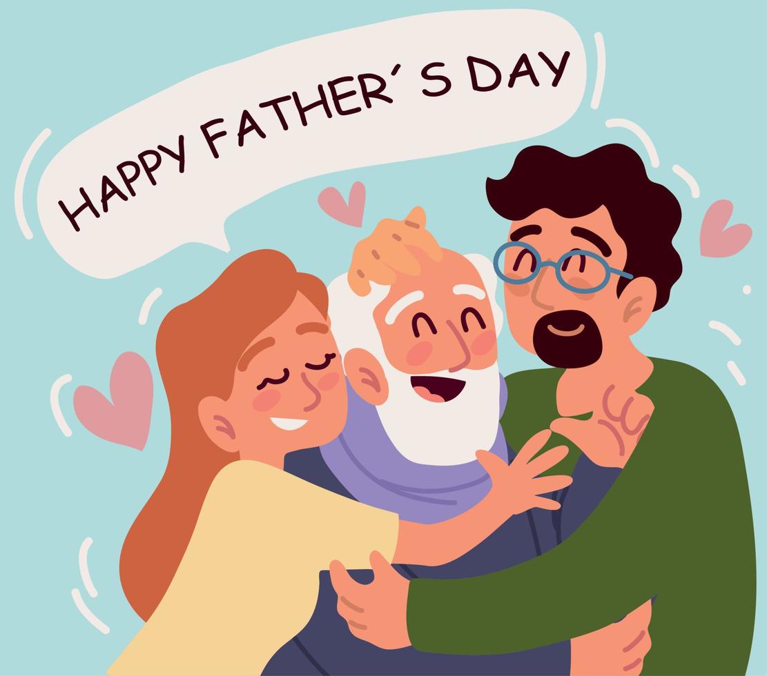 feliz dia del padre festivo vector