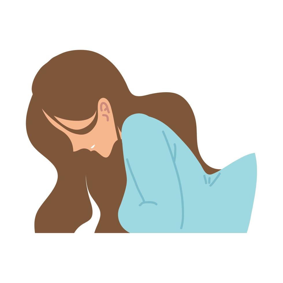 relaxing young woman vector
