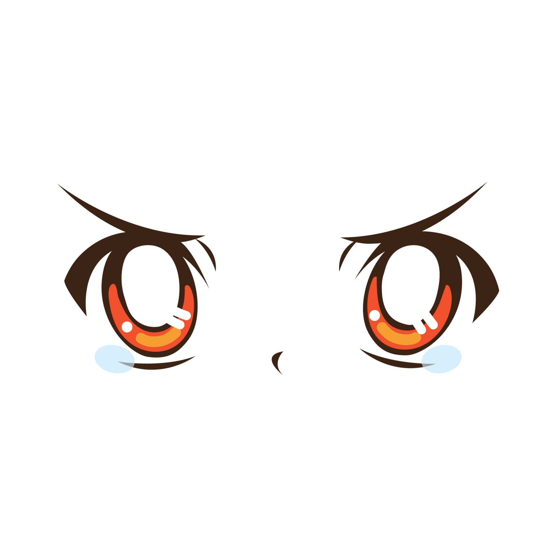 Angry Cartoon Eyes Png  Angry Anime Face Png Transparent Png   Transparent Png Image  PNGitem