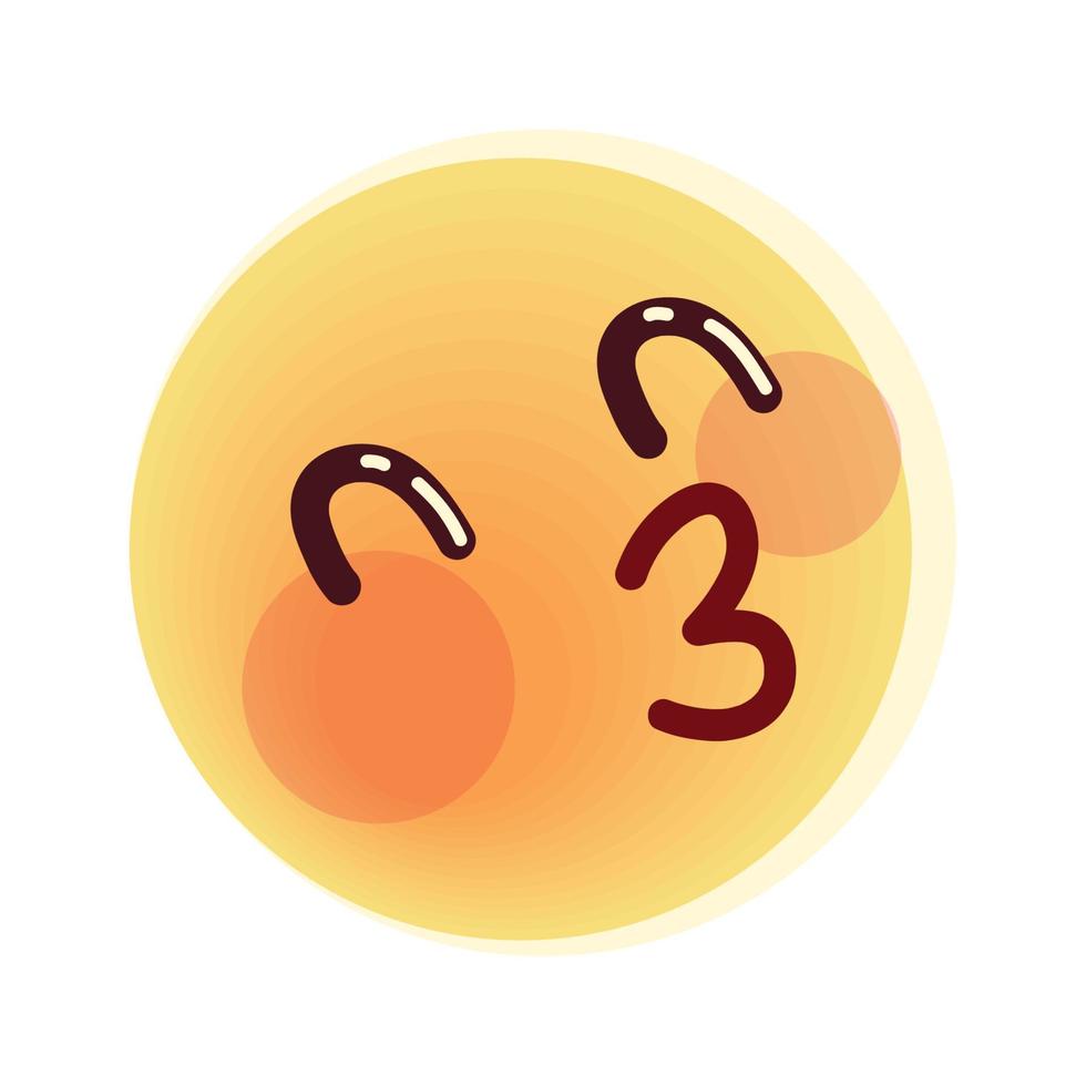 emoji kissing face vector