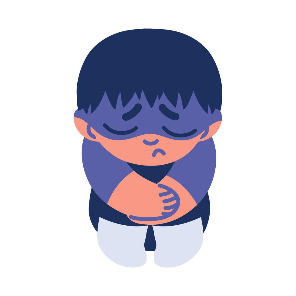 scared boy child abuse vector