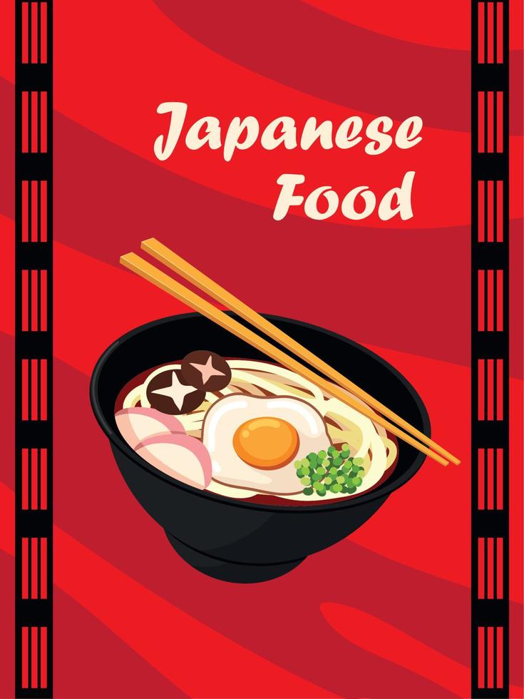 japanese food soup vector