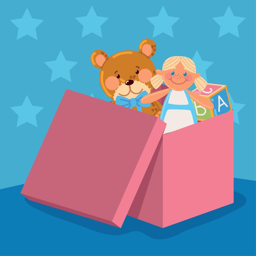 toys box for childrens vector