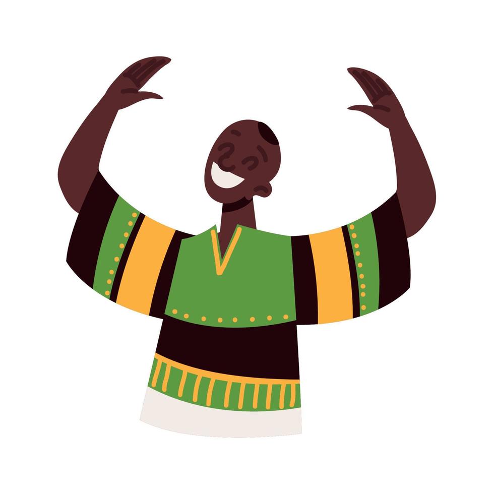 personaje de hombre africano vector