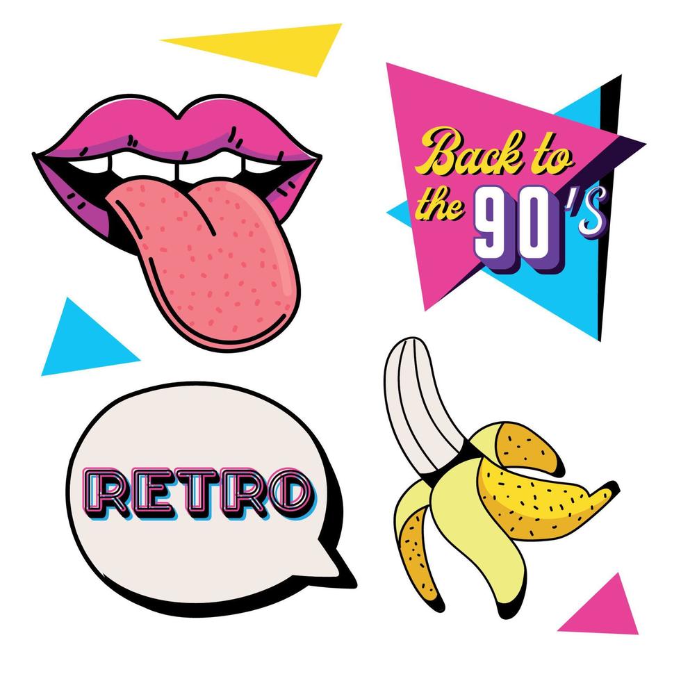 back to the 90s vector