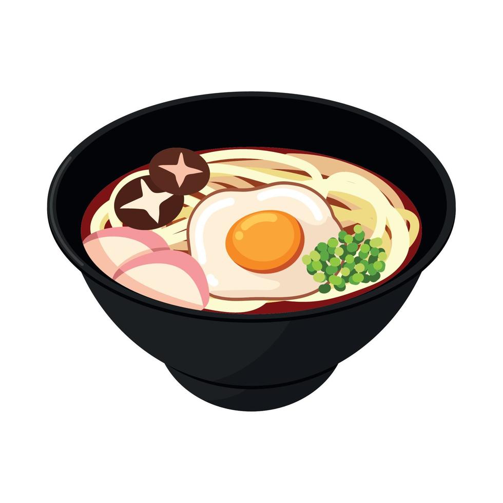 japanese traditional soup vector