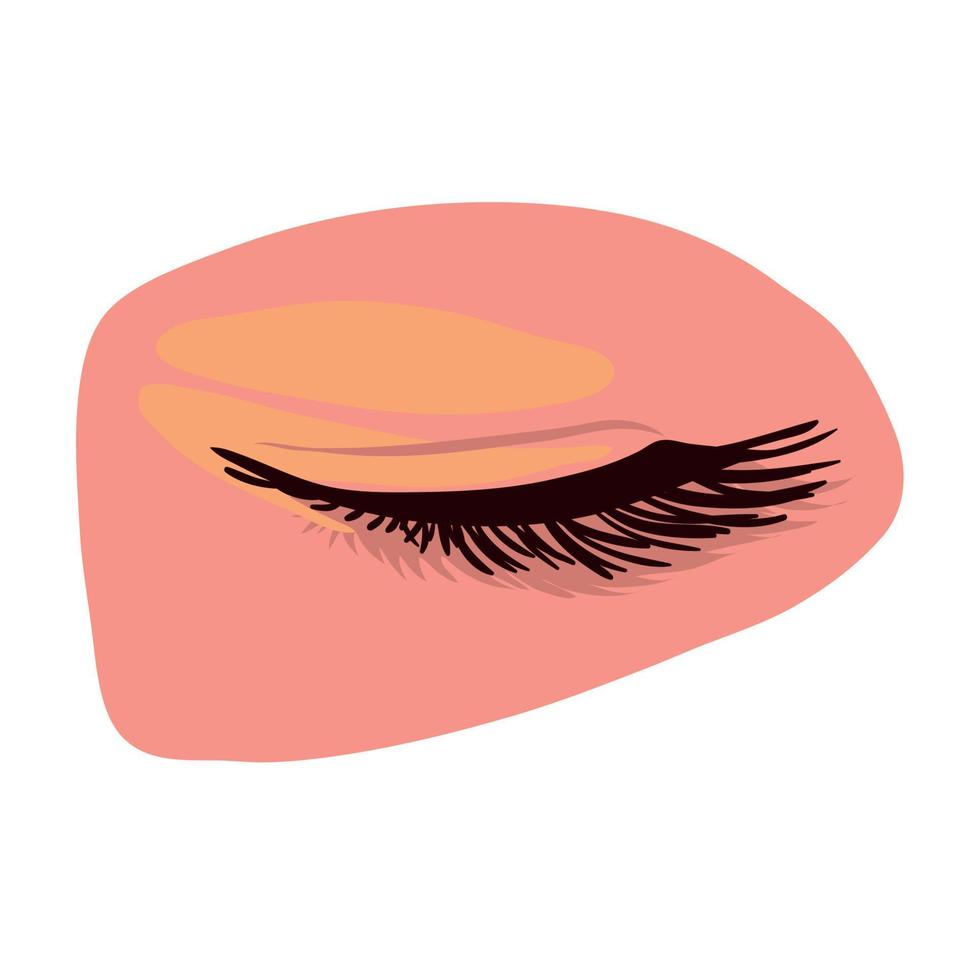 woman closed eye vector