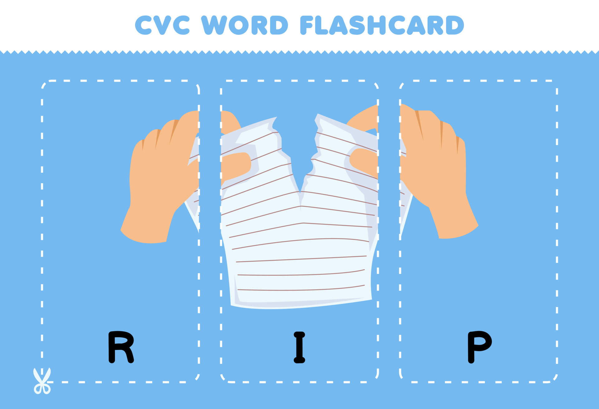 Education game for children learning consonant vowel consonant word