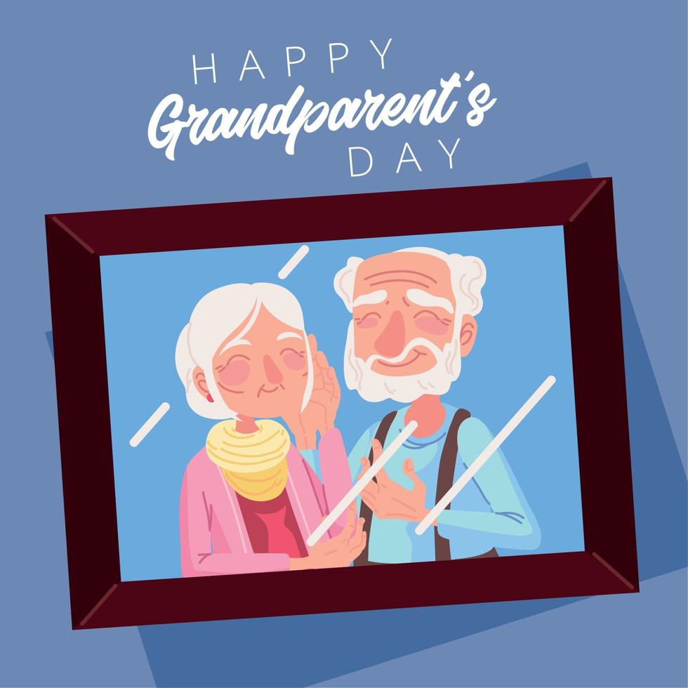 happy grandparents day vector