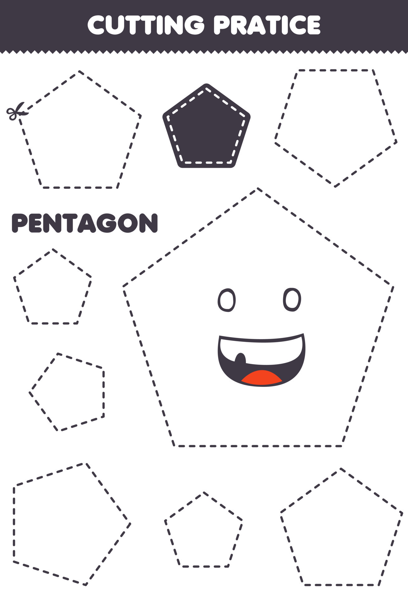Pentagon Shapes Worksheets