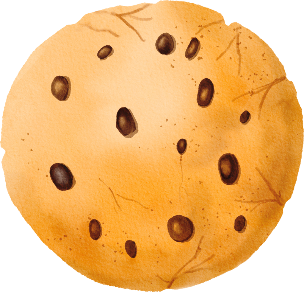 watercolor hand drawn cookie png