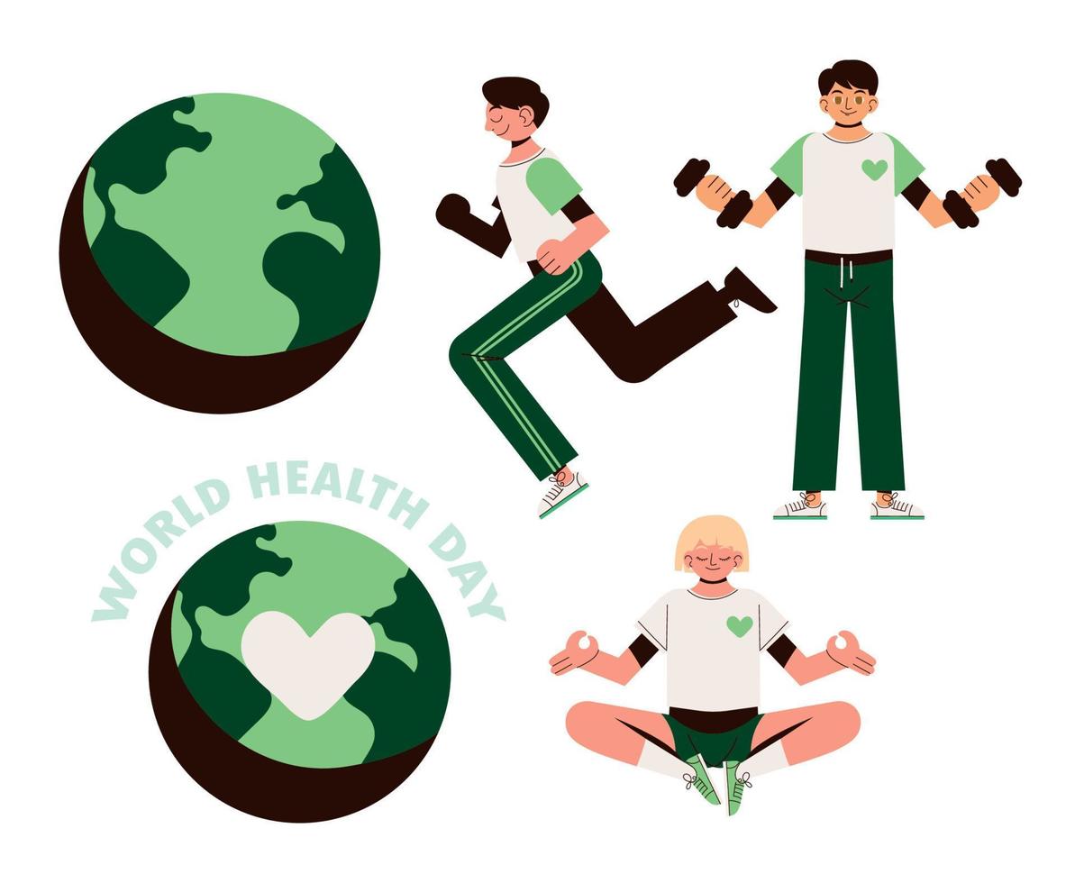 world health day, people vector