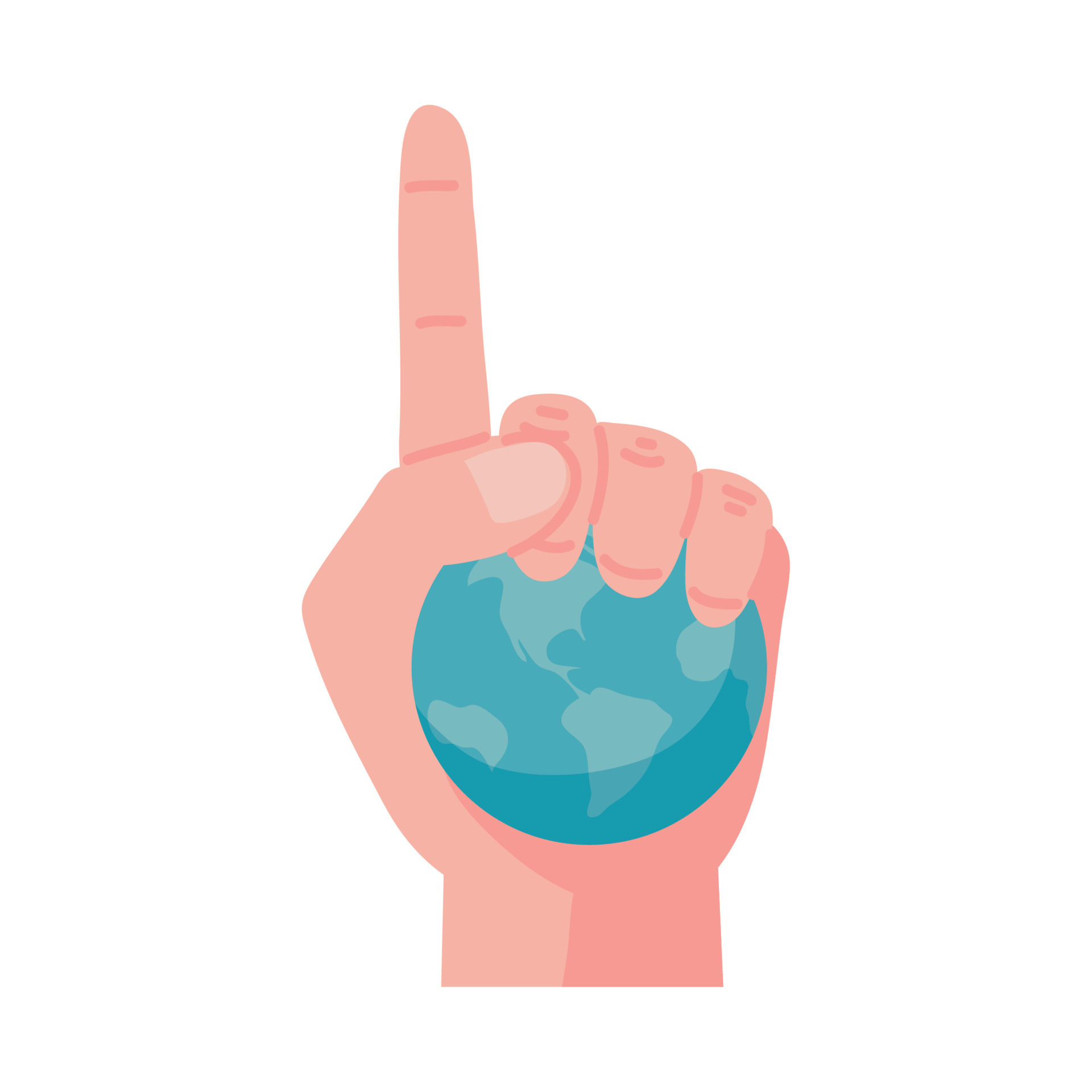 hand index up and world 11210069 Vector Art at Vecteezy