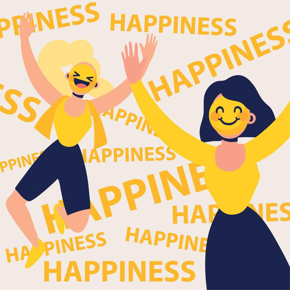 people international day of happiness vector