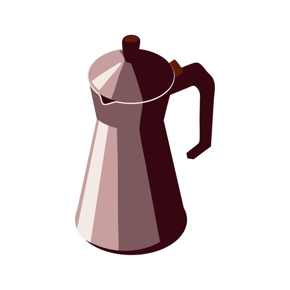 icono de olla moka vector