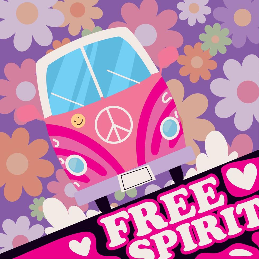hippie culture free spirit vector