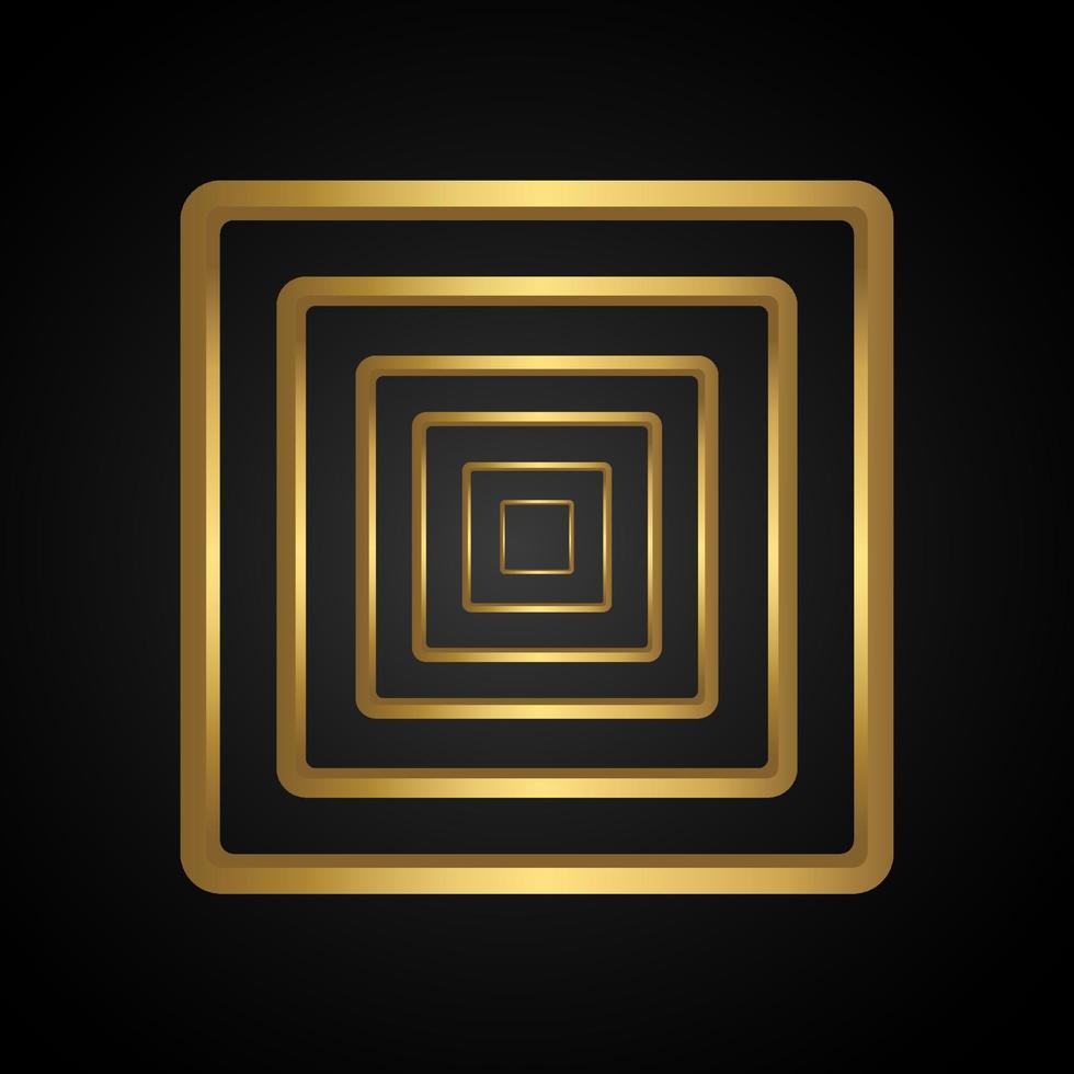 Golden mockups. Golden rectangle With Black backgrounds. vector