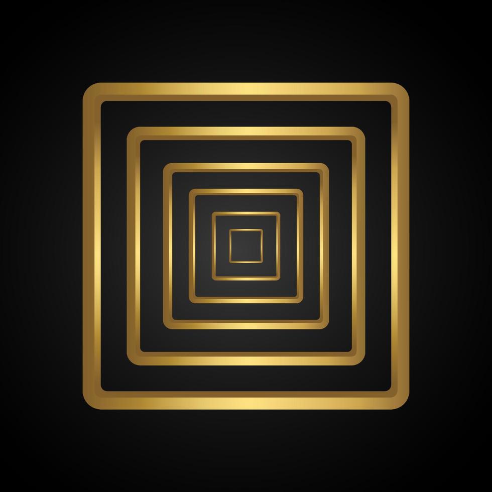 Golden mockups. Golden rectangle With Black backgrounds. vector