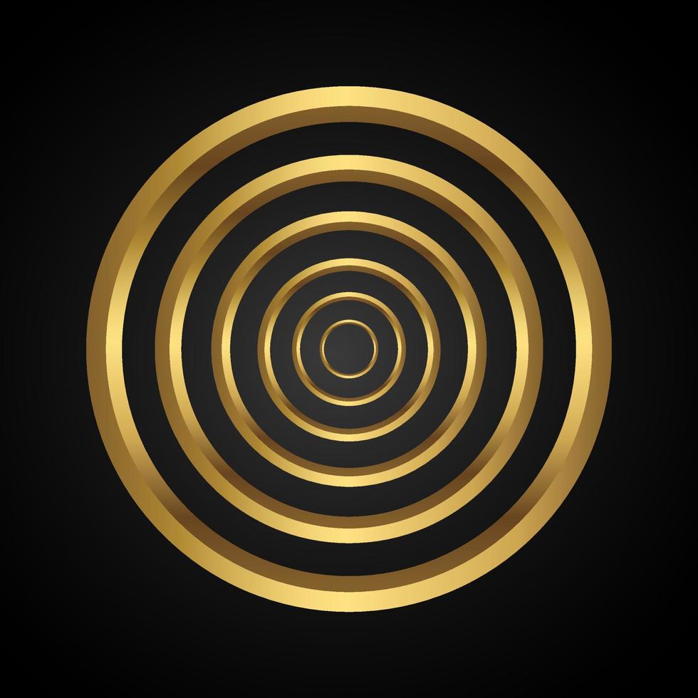 Golden mockups. Golden Circle With Black backgrounds. vector