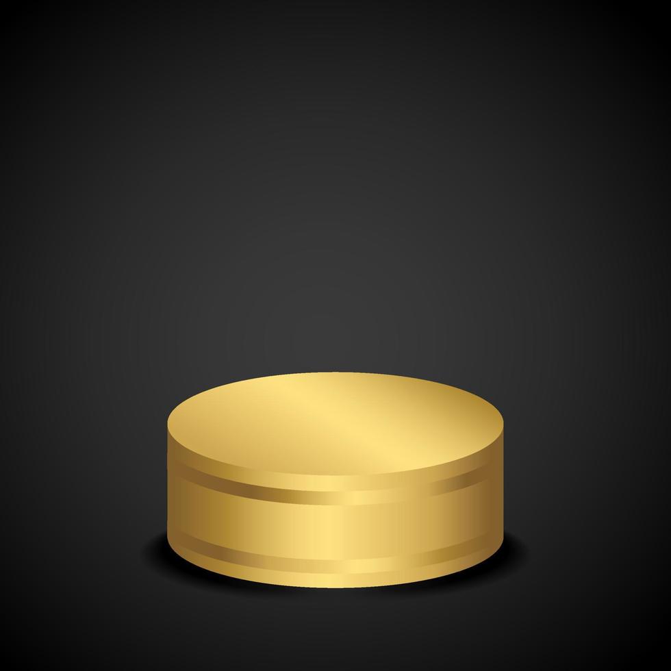 golden mockups.  gold sircle with black background vector