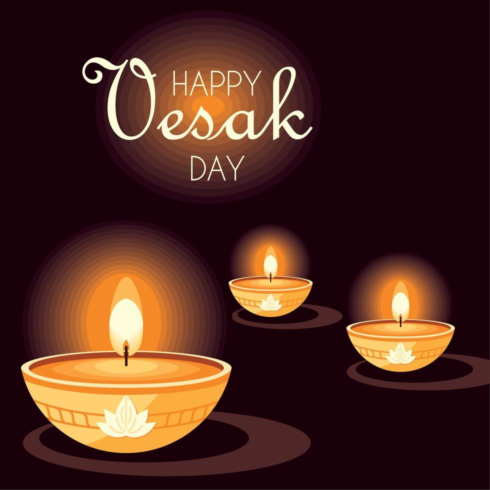 happy vesak day vector