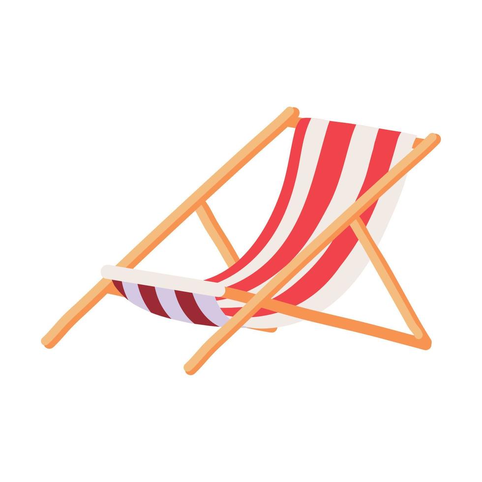 icono de silla de playa vector