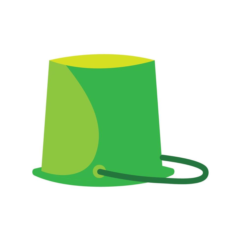 green plastic bucket vector