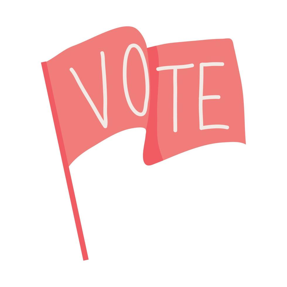 vote flag lettering vector