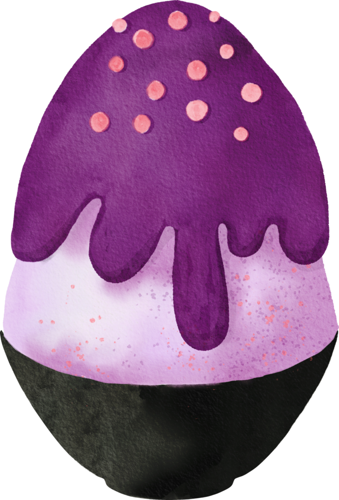 colorido bingsu acuarela pintada png