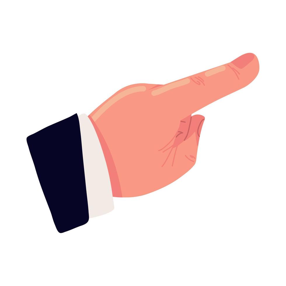 hand businessman pointing vector